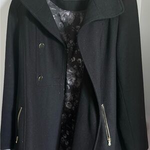 Guess black pea coat